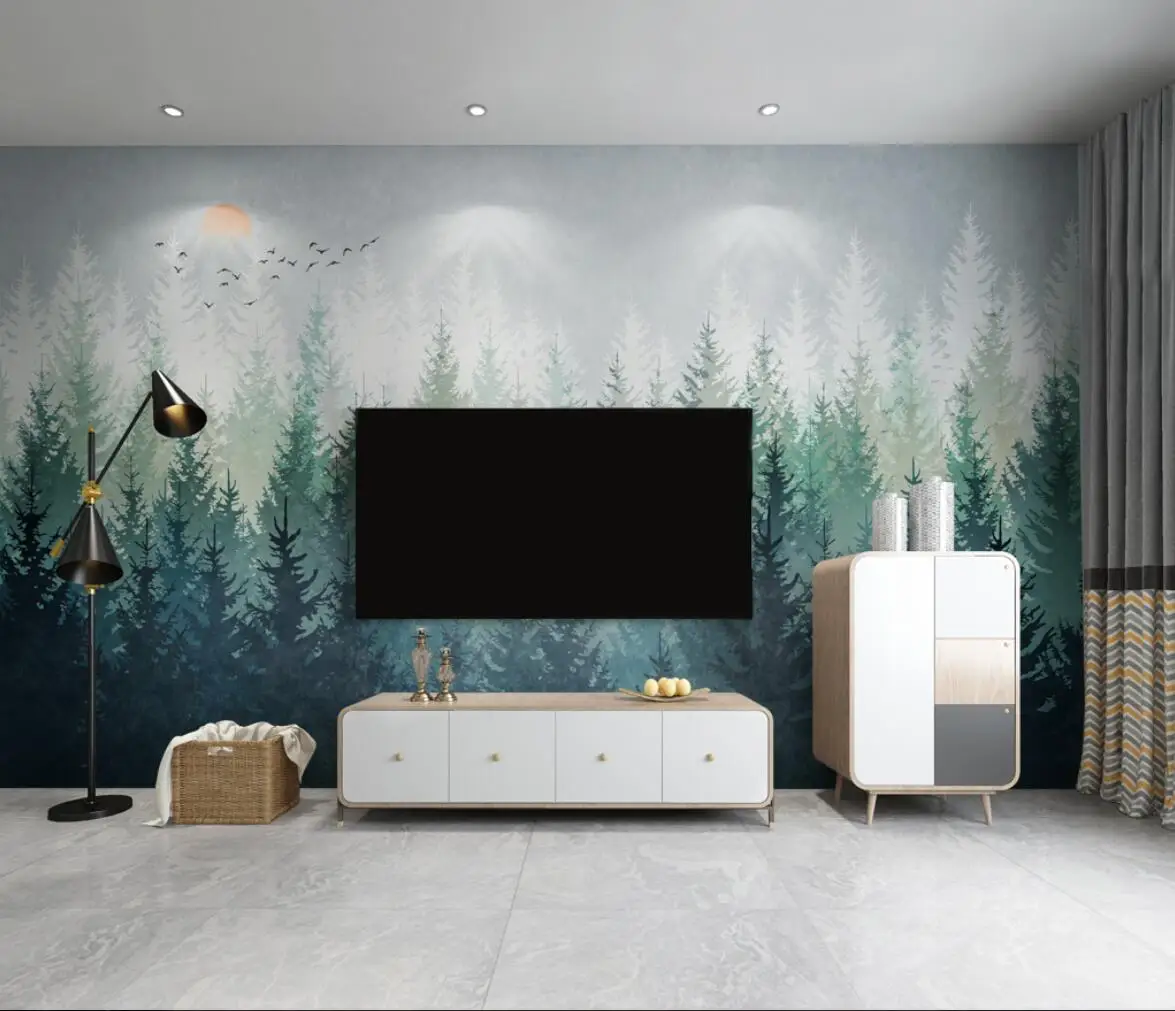 Custom papel de parede 3D Nordic fantasy trees and birds mural wallpaper living room TV background wall wall papers home decor