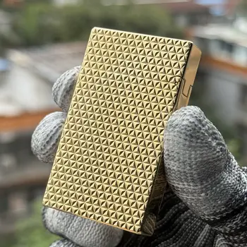 מציתי גז רטרו חיקוי עור תנין דפוס בוטאן מתנפחים אביזרי טבק להבה רכה סיגריות כלים למעשנים 8 best sales מצית רטרו - №5