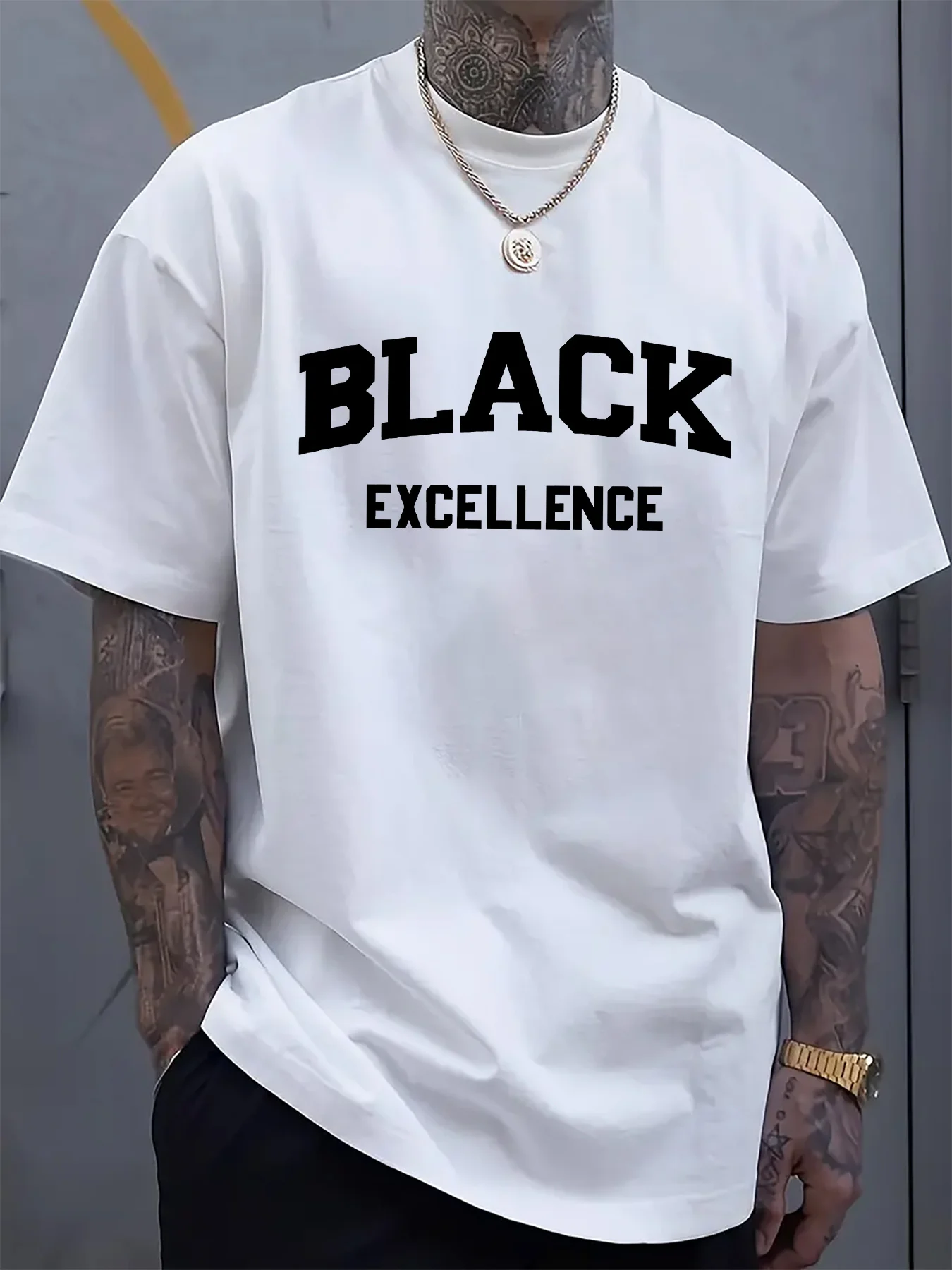 

2025 New Style Men's Short-sleeved Trendy Cool T-shirt Base Casual ins Mens Tshirt Half-sleeved Men's Clothing Pure cotton Tops