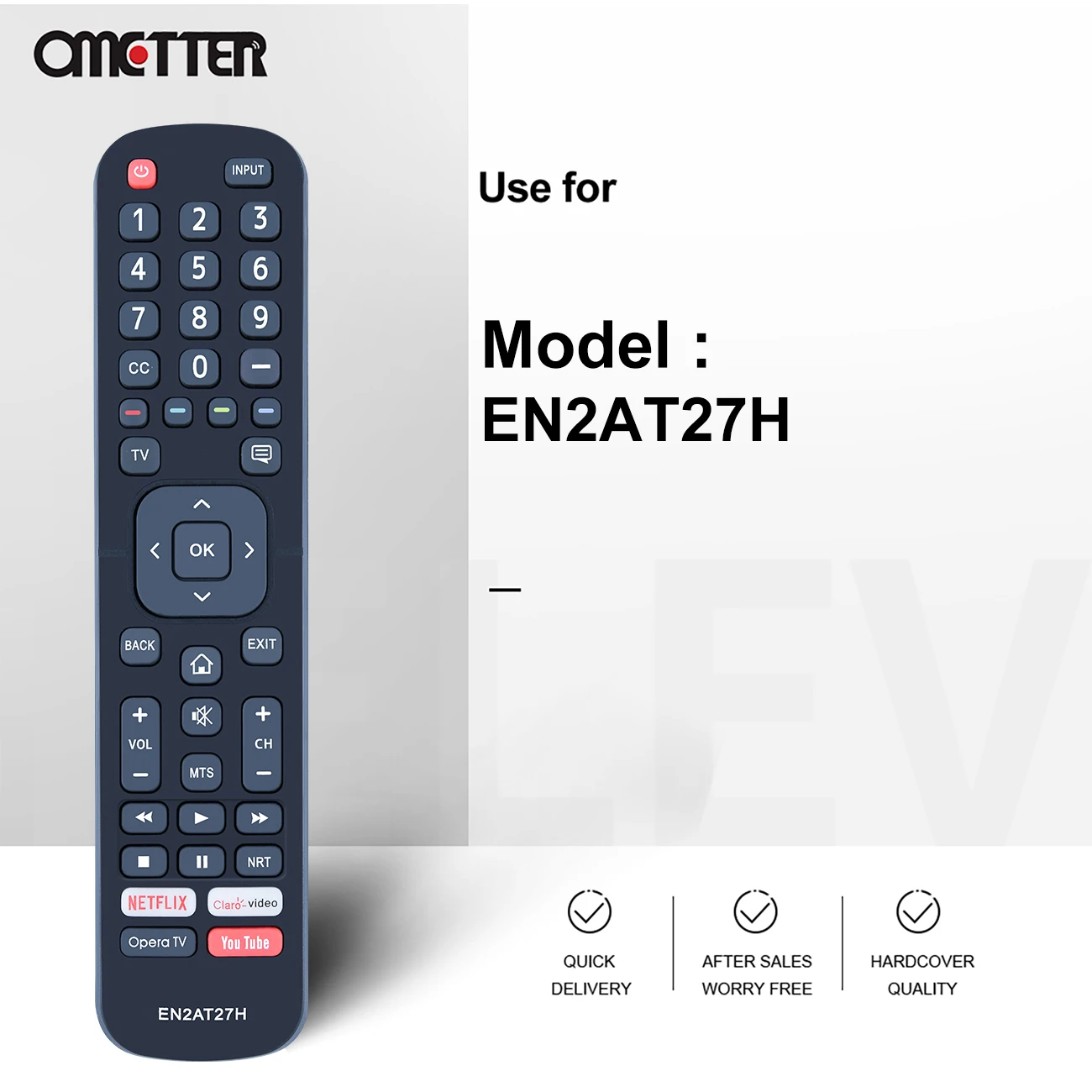 EN2AT27H Fit for Hisense VIDAA Smart TV Remote Control 32H5508 32H5020E 32H5030E 32H5040E 32H5050E 32H5070E 32H5080E H5 Series