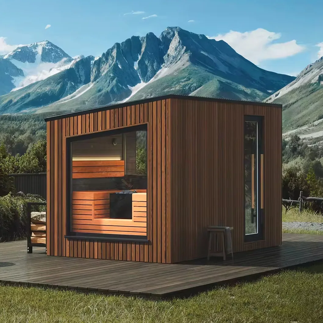 Outdoor Garden 4-6 people Outdoor 6/9/12 KW Electric Furnace Heater Smart Sauna Steam Room