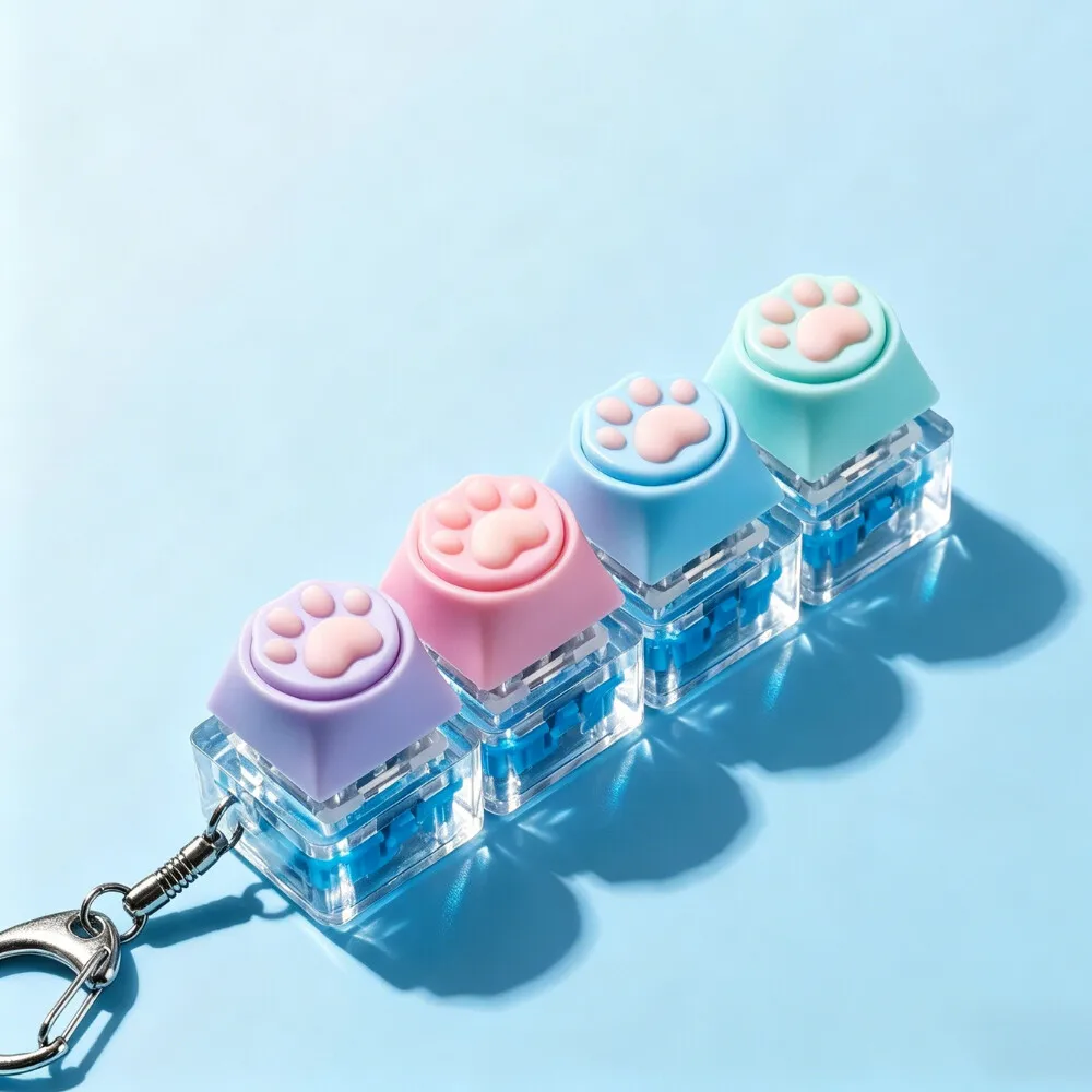 Fingertip Keyboard Keychain RGB Fidget Toy