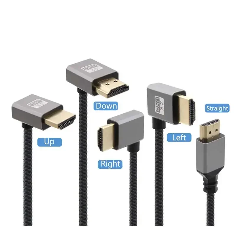 4 k60hz kompatybilny z HDMI kabel rozszerzenie męskie i żeńskie Micro/Mini HDMI-kompatybilny adapter przedłużacz przewód zasilający lewej/prawej/w