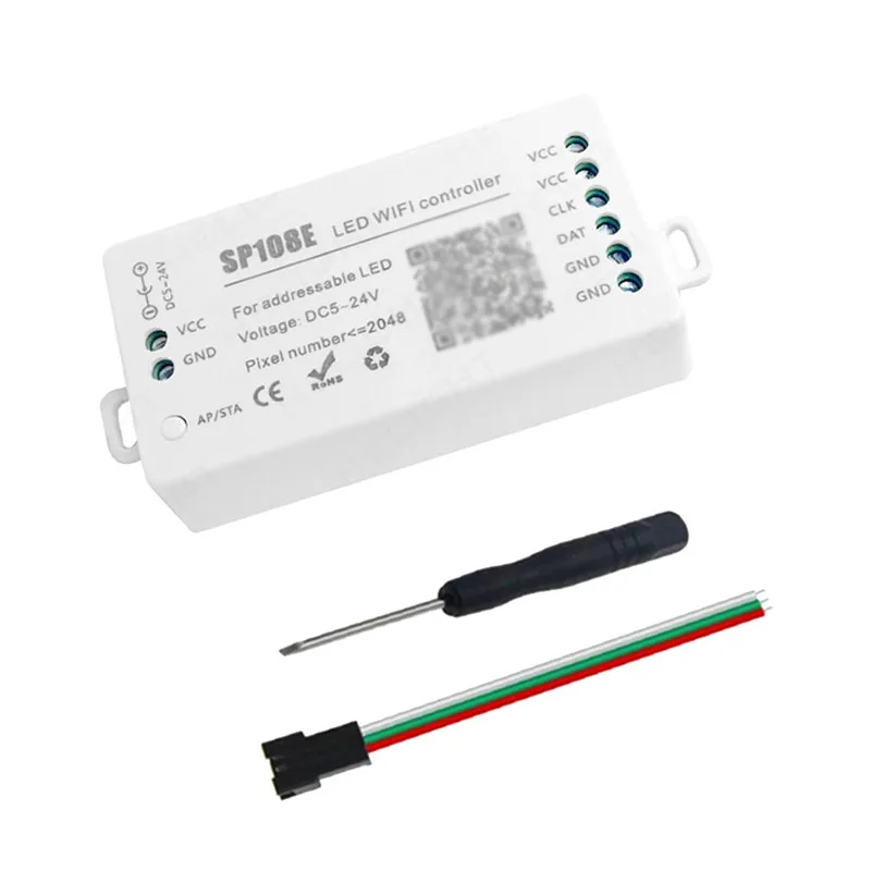SP105E SP107E SP108E SP110E BT WiFi LED Strip Controller, WS2811 Smart Music Sync RGB Color Changing Dimmer RGB LED Strip Dimmer