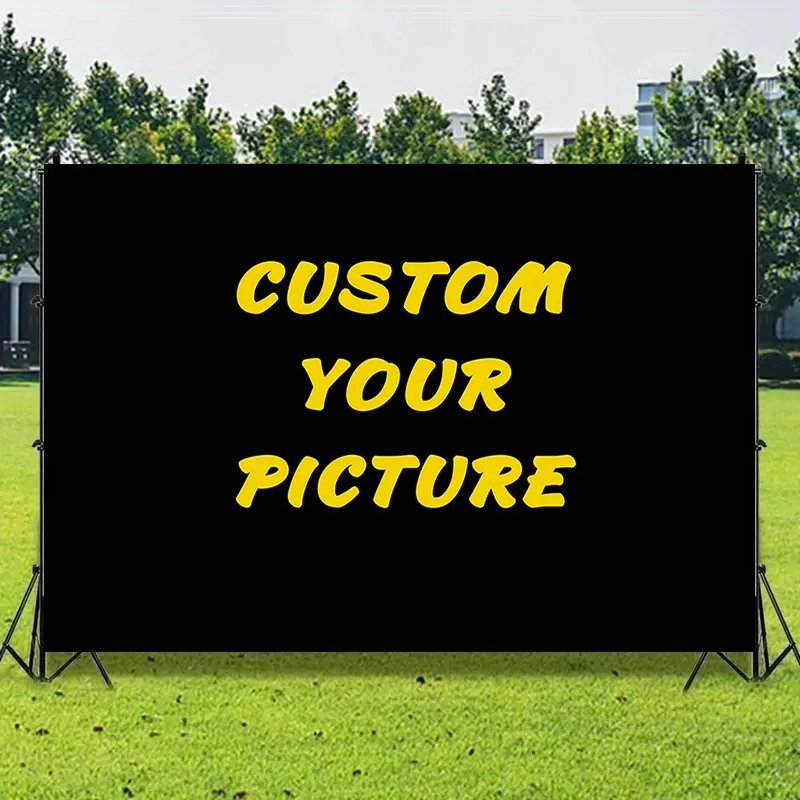 1pc 2D FLAT Custom Polyester Party Banner - Personalized Only Sewing Photo Backdrop, Home Decor and Studio Prop, Versatile Decor
