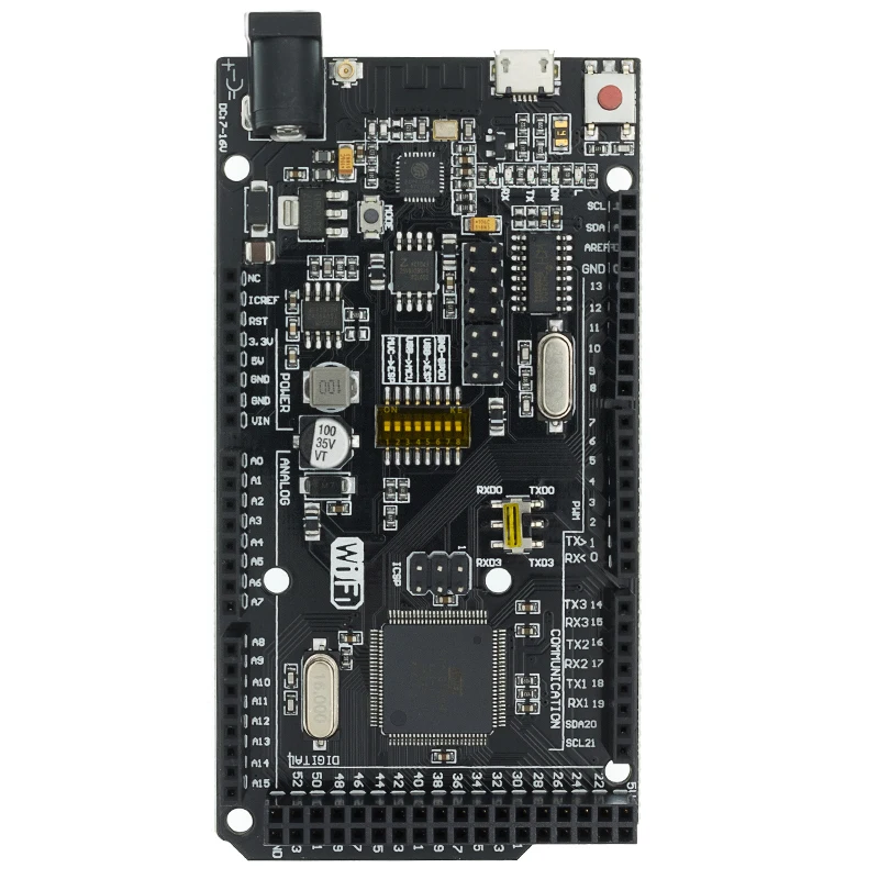 

Mega +WiFi R3 ATmega2560+ESP8266 (32Mb memory), USB-TTL CH340G. Compatible Mega, NodeMCU, ESP8266 with CH340