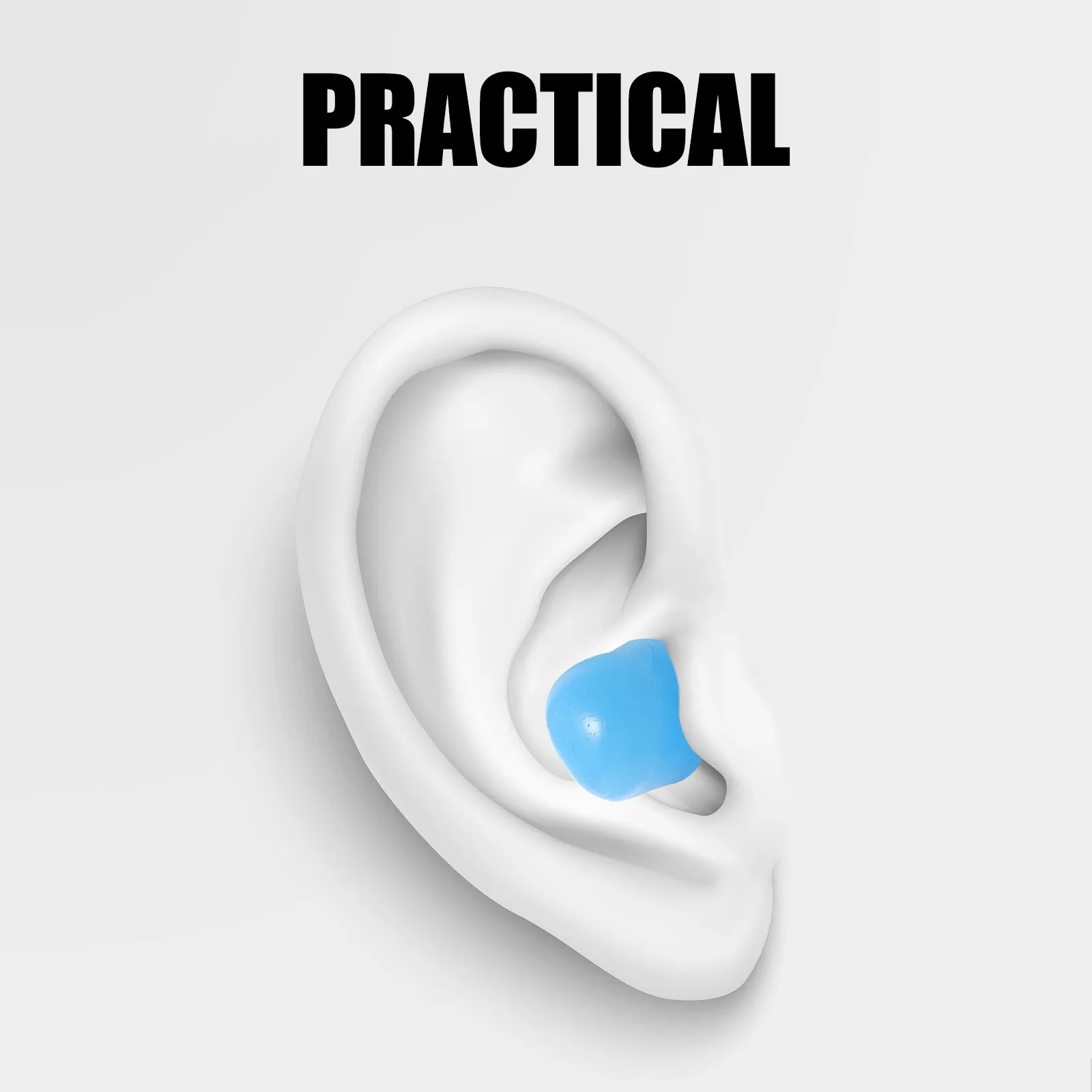

24Pcs Supple Silicone Ear Plugs Noise Canceling Earplugs for Sleeping Study Sound-Proof Sleep Aid