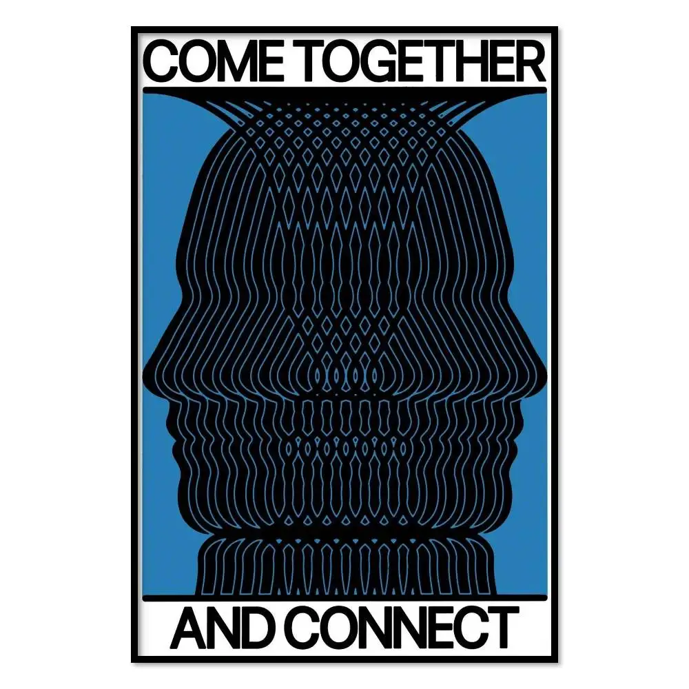 Connect Poster Paper Print Home Living Room Bedroom Entrance Bar Cafe Art Painting Decoration