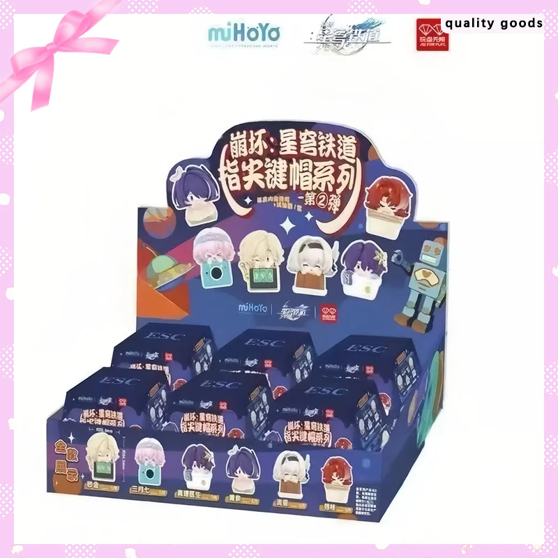 

Колпачки для клавиш Mihoyo Honkai Star Trail V2 Aventurine, ограниченная серия, версия Q, милая маленькая фигурка, коллекционная игрушка, слепая коробка