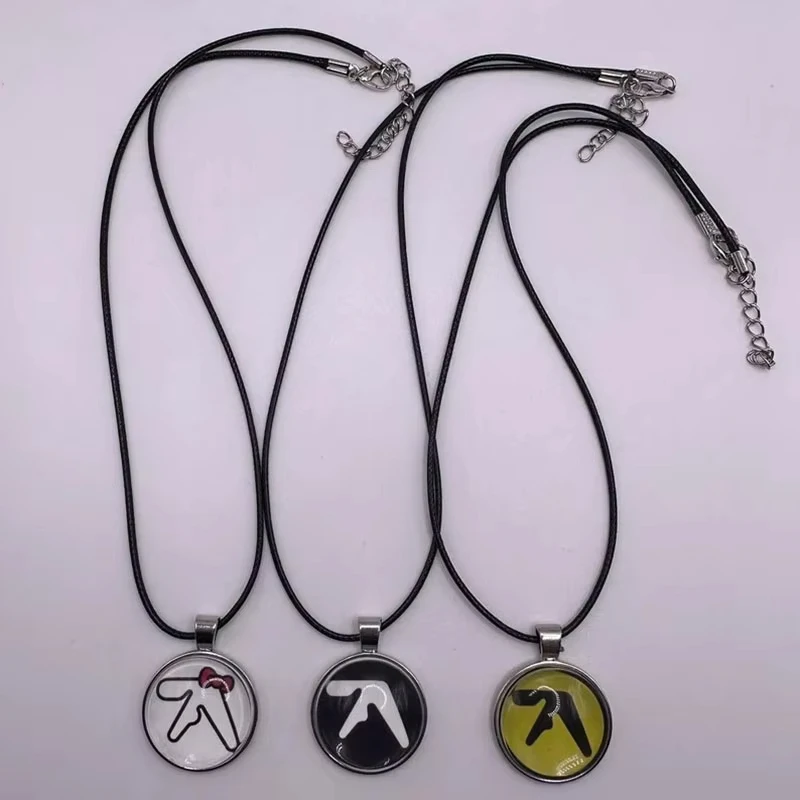 aphex twin logo pendant necklace handmade