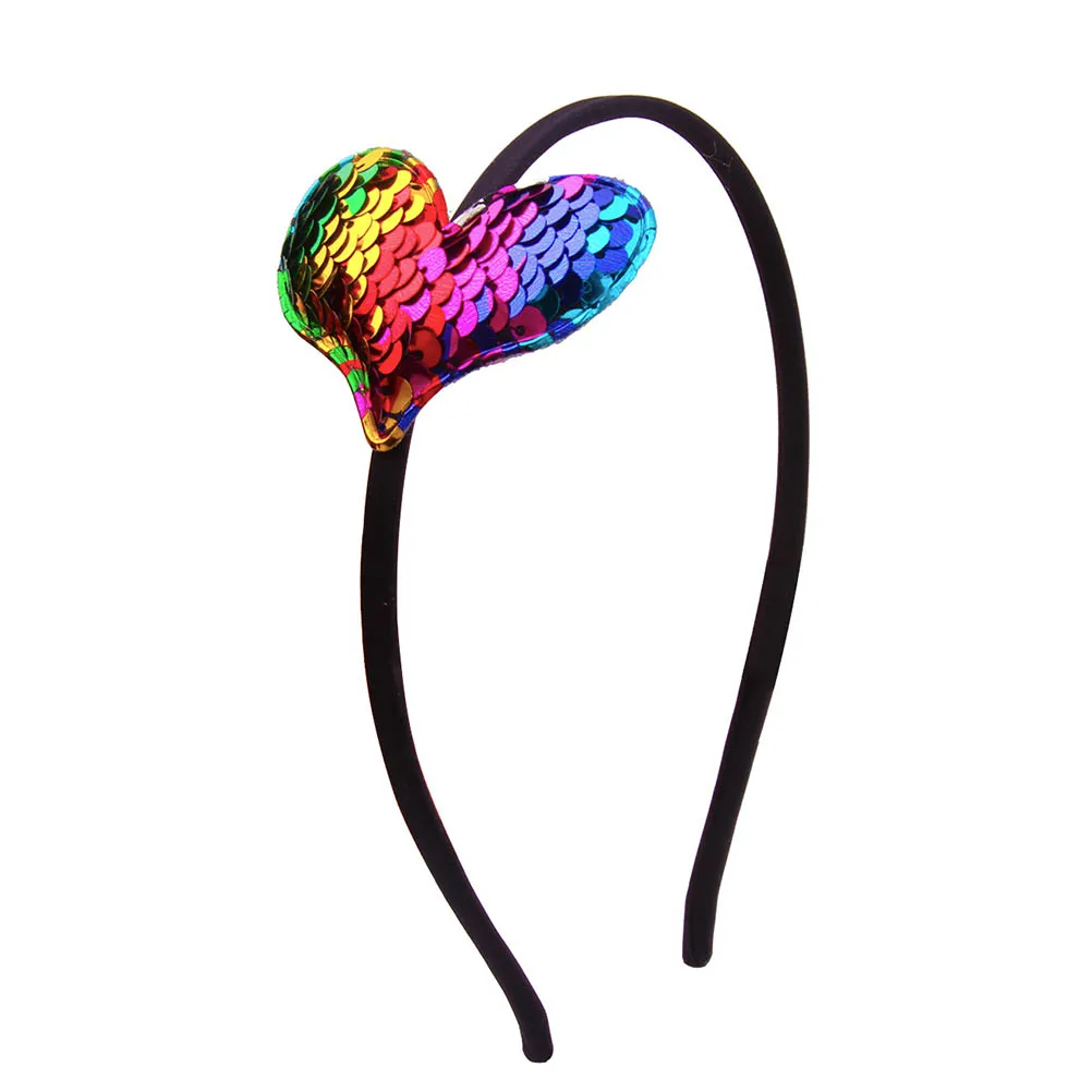 

6pcs Heart Headb Sequin Hair Accessories Loving Hoop Valentine Gifts Kids Holiday Christmas Cosplay One Size Fits Most