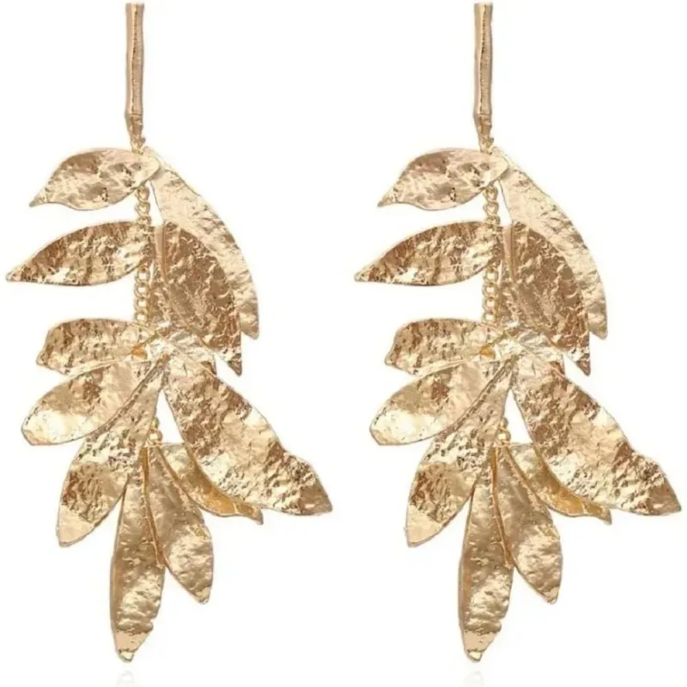 For Girls, Cute Leaves Plant Drop Earrings New Leaf Cluster Earrings for Women, Leaf Chandelier Earrings