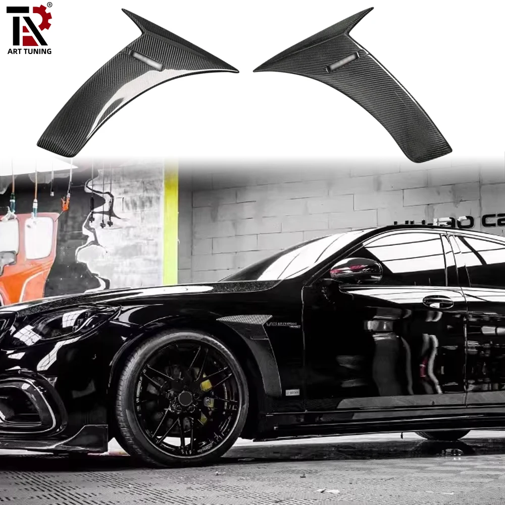 

For Mercedes-Benz S-Class W222 S63 S65 Carbon Fiber B-Style Fender Side Vent Trim 2014-2020