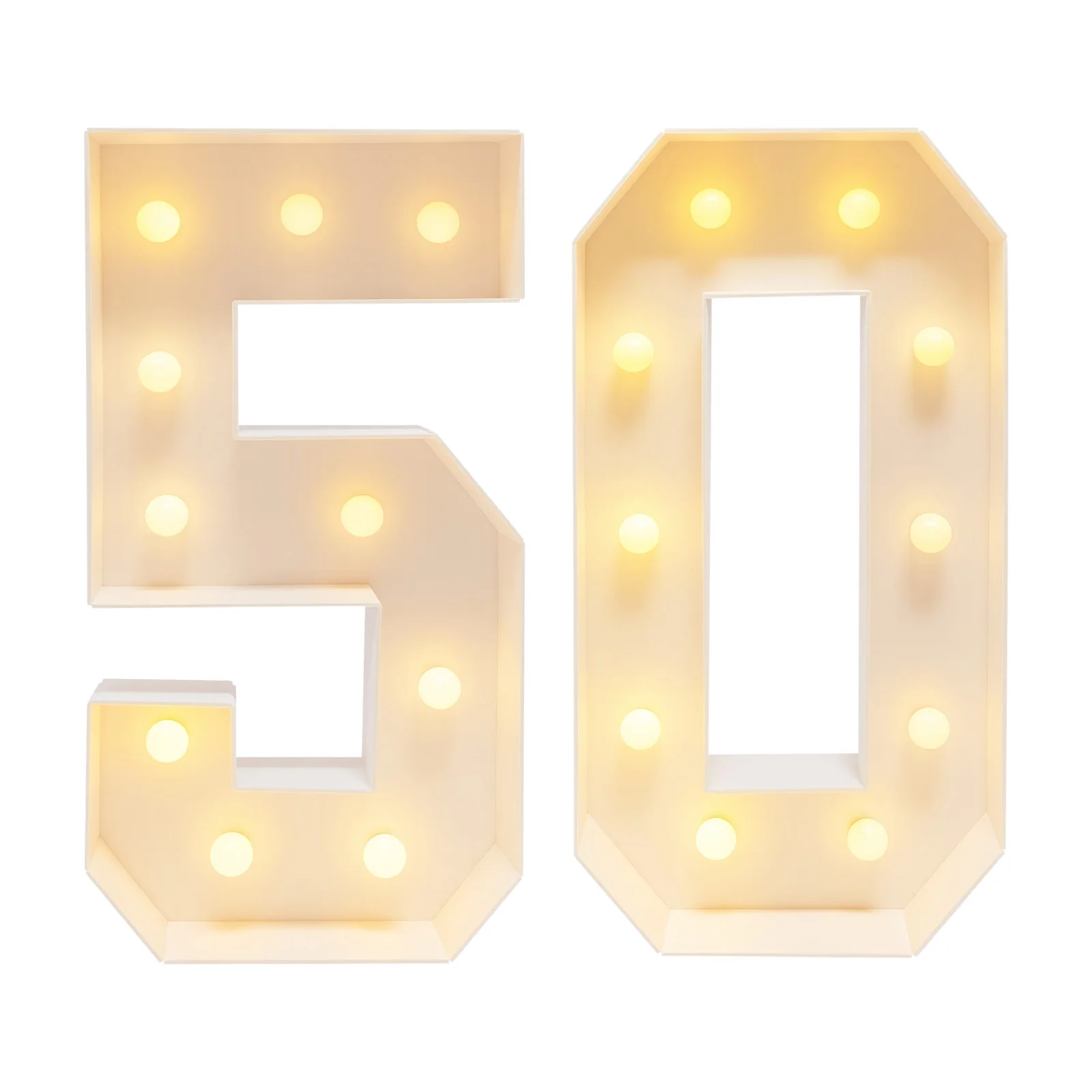 أرقام إضاءة LED لعيد الميلاد الخمسين، ديكور سرادق بطول 100 سم مع أضواء دافئة، يعمل بالبطارية لخلفية الذكرى السنوية للحفلات