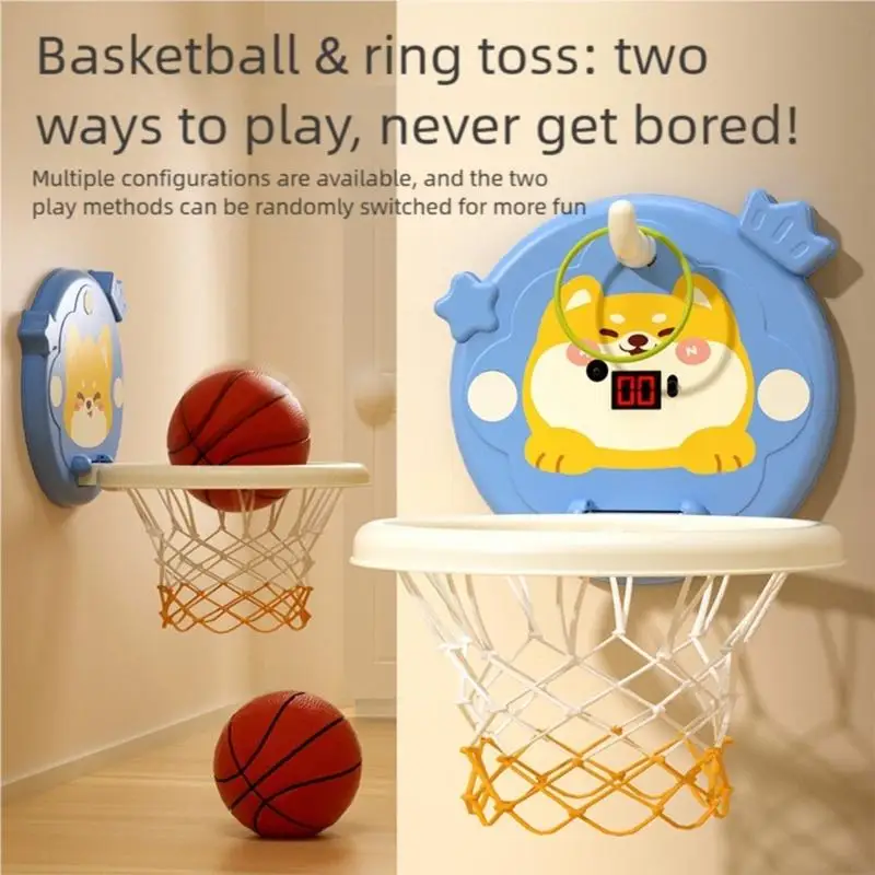 Canestro da basket per bambini altezza regolabile per giochi intrattenimento chiuso con sistemi incoraggiamento e