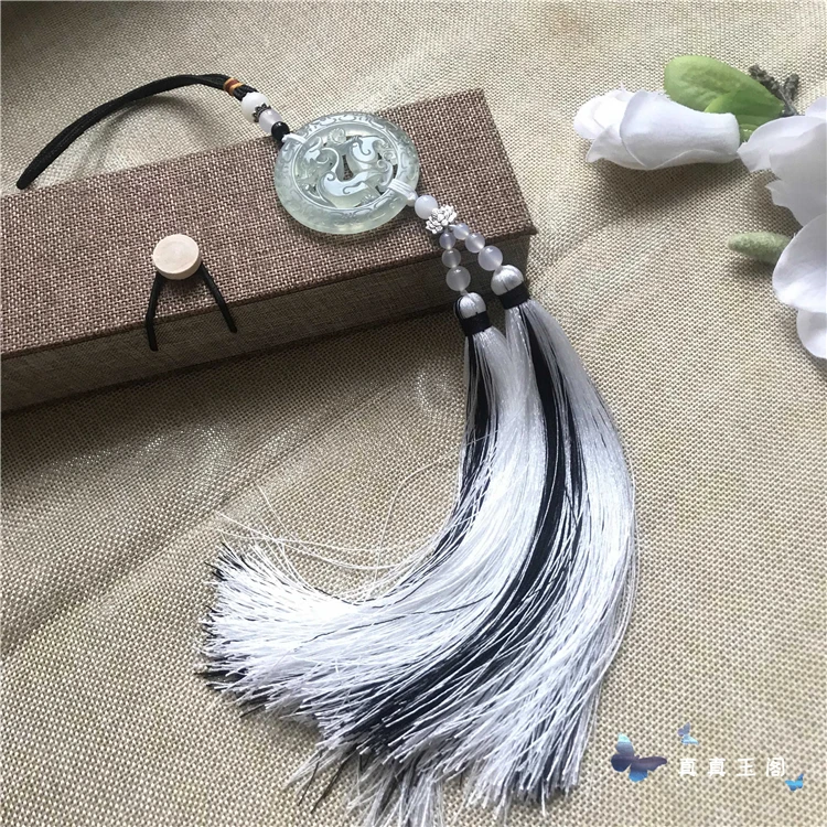 

2024 Chinese style original ancient style jade pendant ancient dragon tassel pendant Hanfu forbidden waist accessories