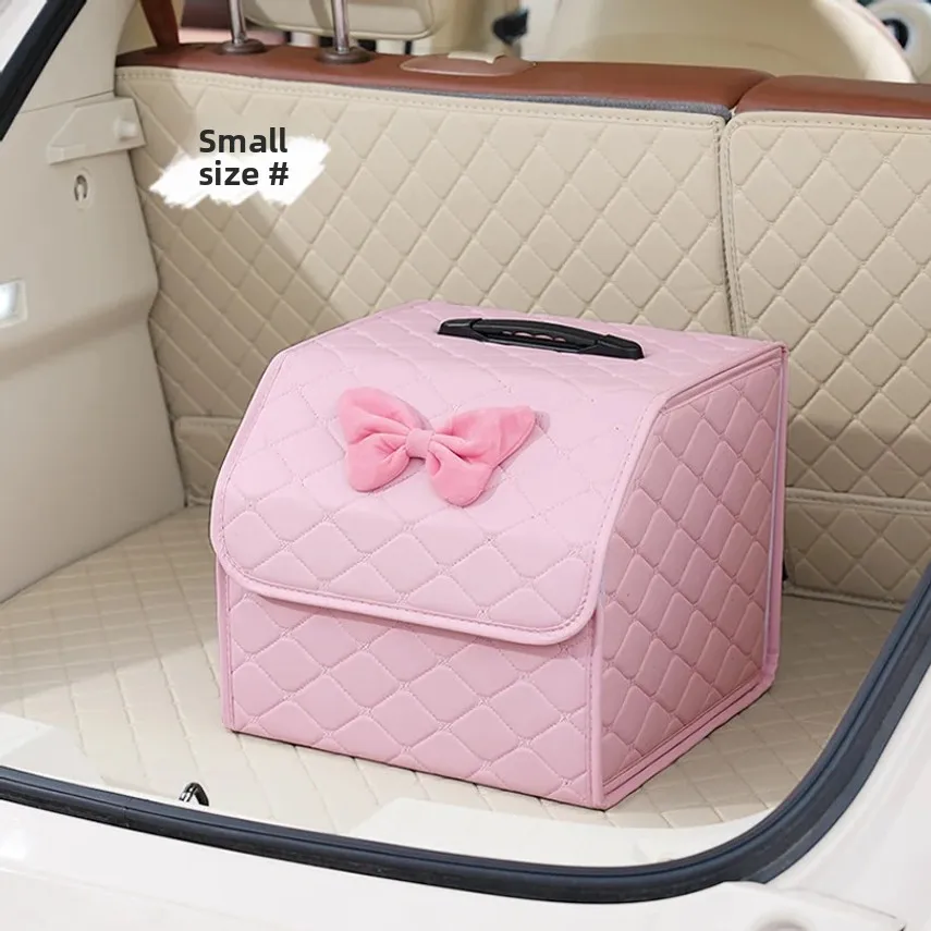 Car Trunk Storage Box, Diamond-patterned Foldable Car Organizer, Creative Multifunctional Storage Box