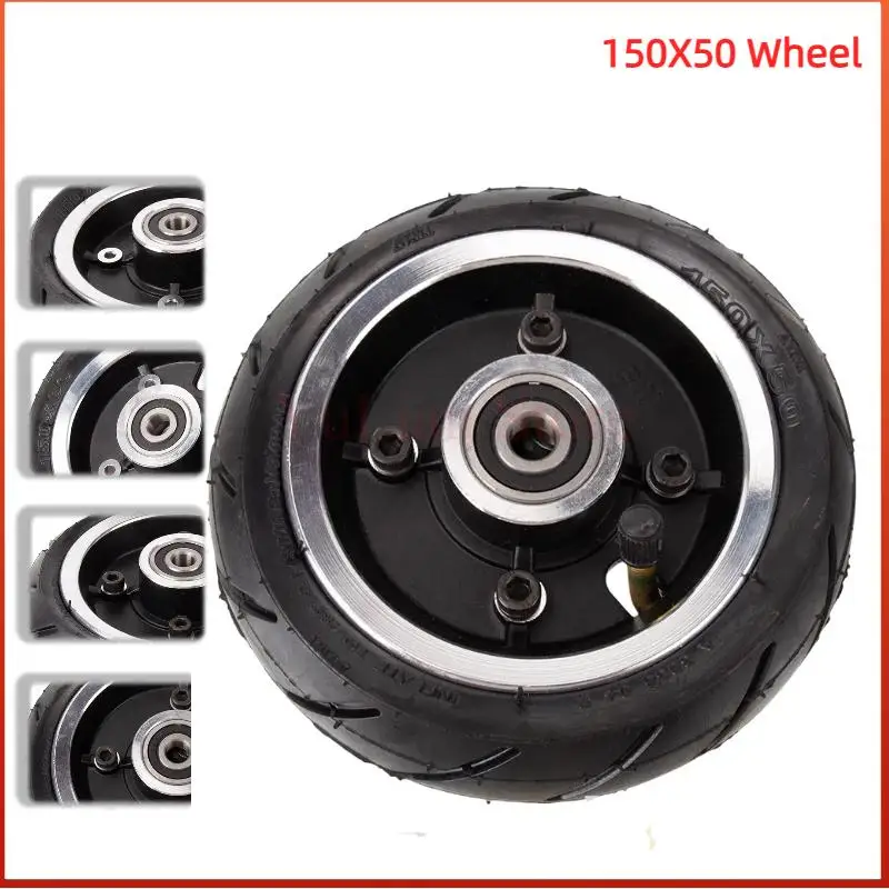 

150x50 6-дюймовое колесо для скутера 6x2, внутренняя трубка для электрического скутера F0, колесо, кресло, грузовик, пневматический складной велосипед
