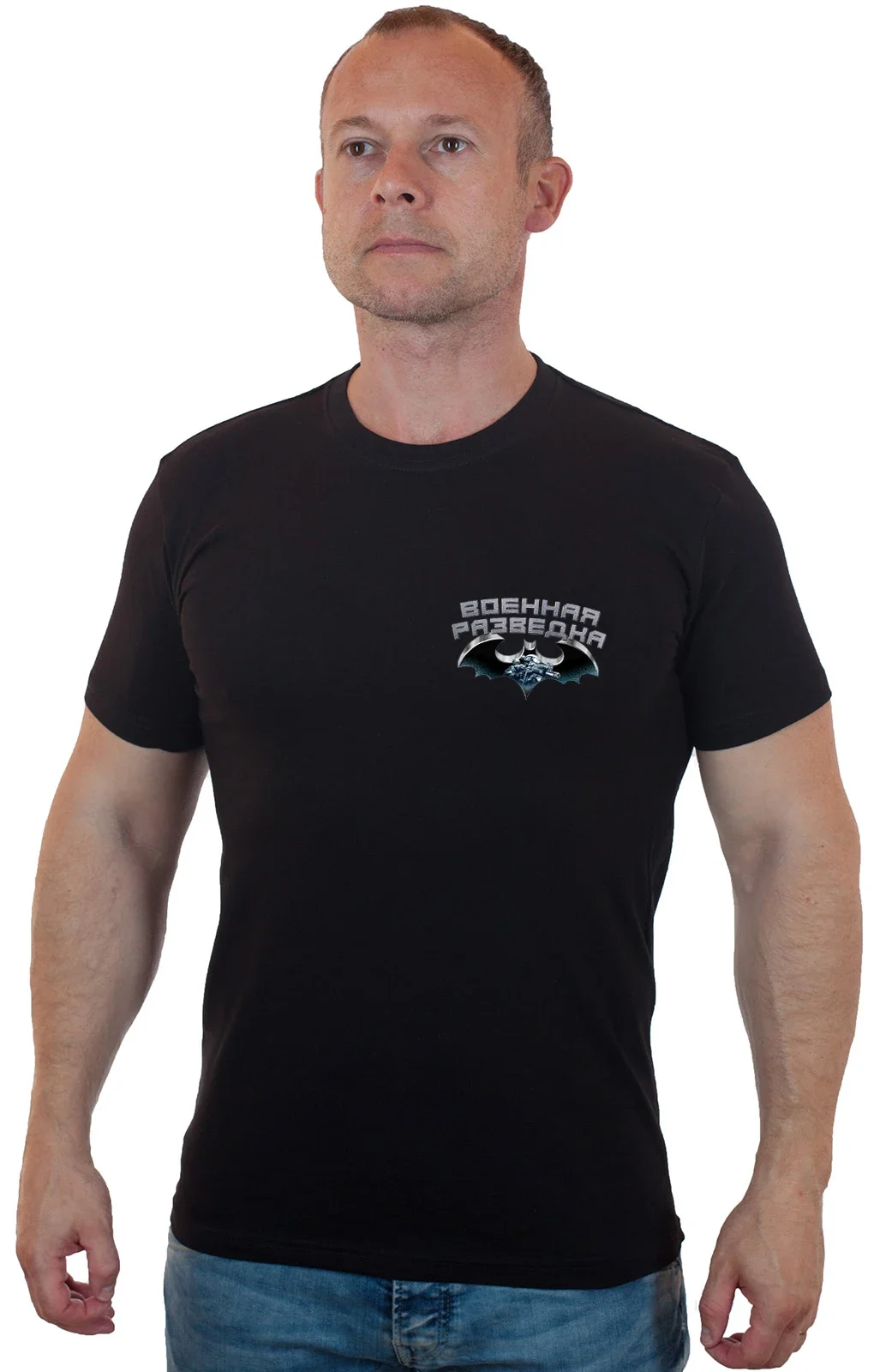 Russian Military Intelligence Special Forces Bat Chest Mark Printed T-Shirt 100% Cotton O-Neck Short Sleeve Casual Mens T-shirt