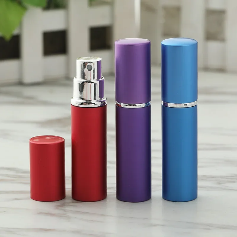 5ml Mini przenośna butelka perfum aluminiowa butelka z aerozolem pojemnik podróżny z pusty Atomizer butelkami