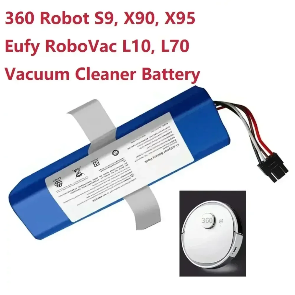 

14.4V 5200mAh 9800mAh Li-ion Battery Pack for 360 Robot S9 X90 X95 Eufy RoboVac L10 L70 Vacuum Cleaner Replacement Batteries