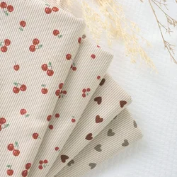 Corduroy Fabric Printed Stripe For Sewing Garment Shirts Romper Dress Jackets Sofa Throw Pillow DIY Clothes Cloth 0.5/1/2 Yard