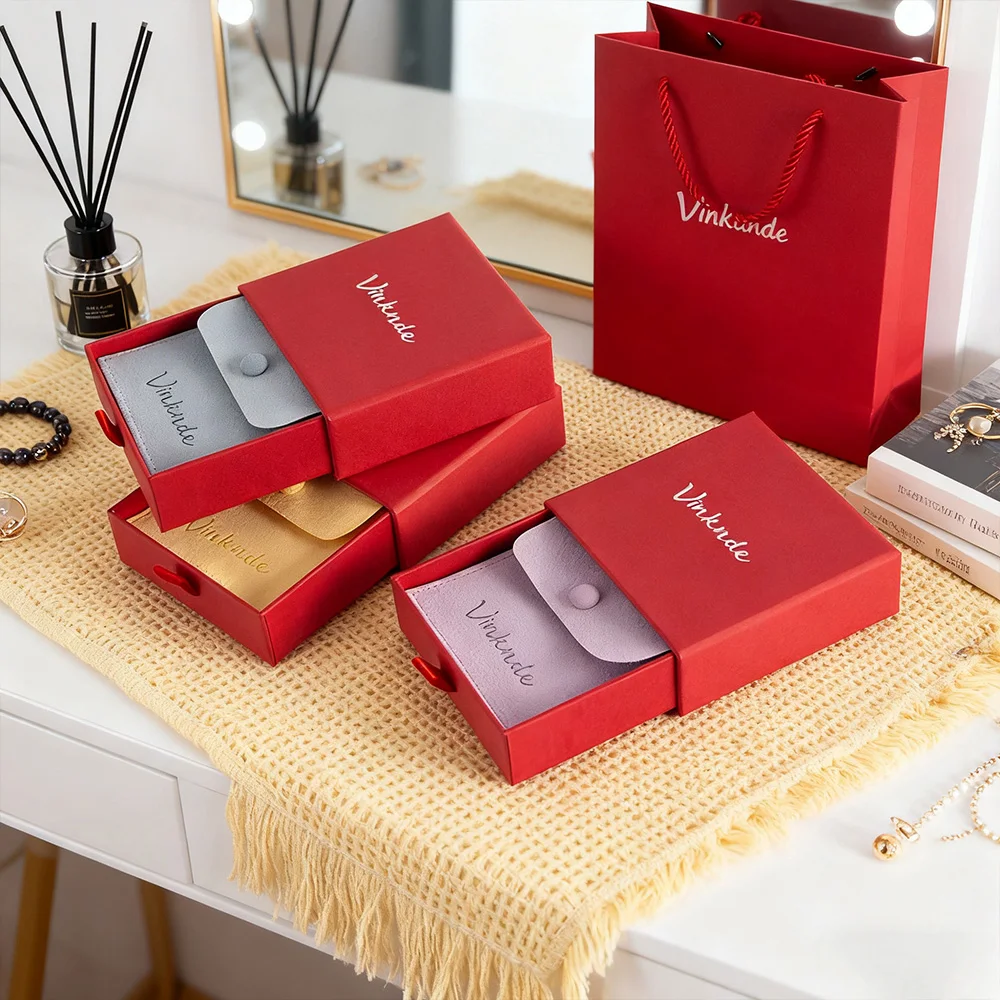 

Бумажный подарок, роскошные красные шкатулки для драгоценностей, ящик с логотипом, картонное ожерелье, серьги, коробка для колец, подарок для свадебной вечеринки, бархатная сумка-защелка