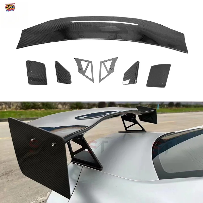 

Подходит для Nissan GTR R35 ARR, задний карбоновый спойлер, кронштейн для крепления, модификация винг-спойлера, декоративный элемент для автомобиля.