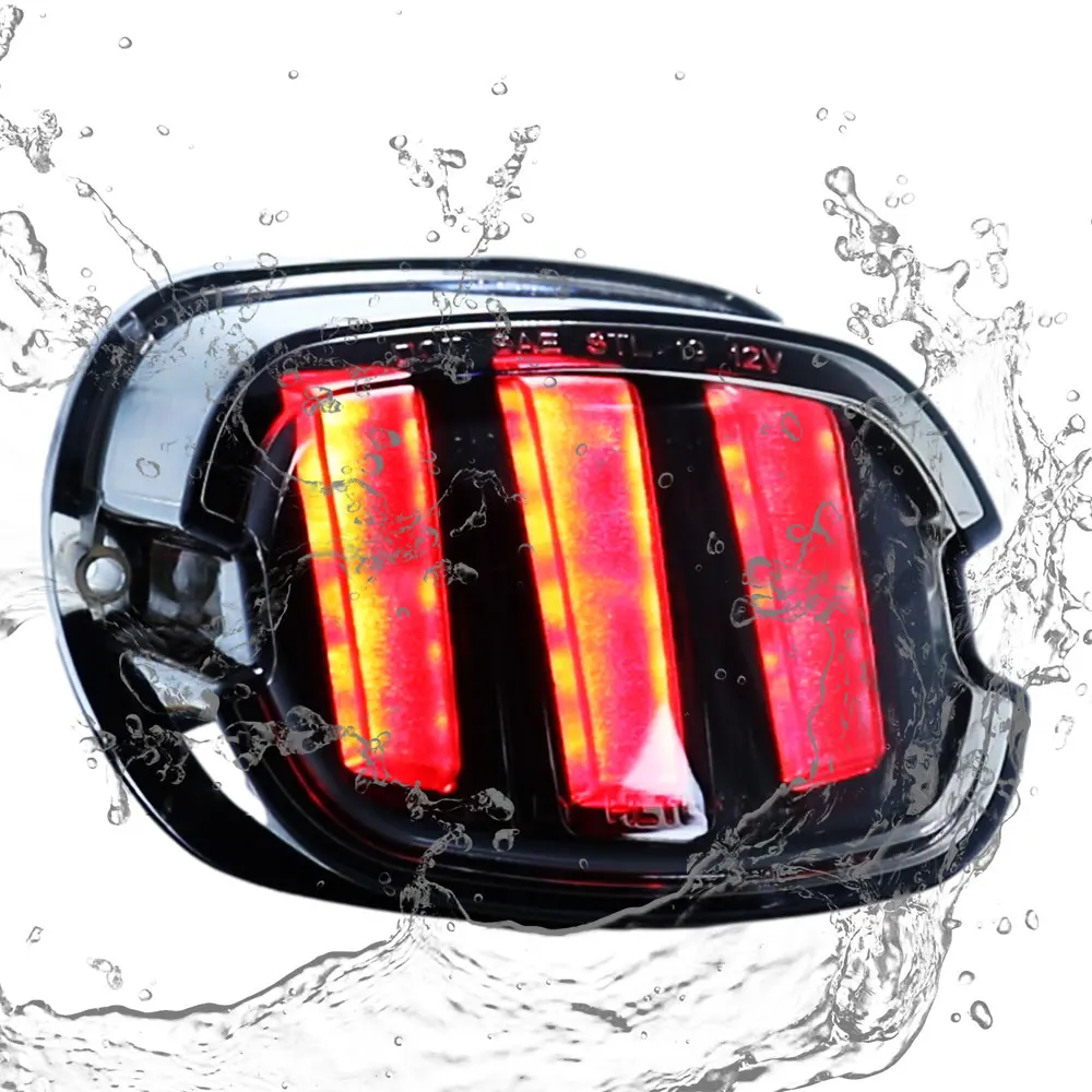 DOT Emark المعتمدة ضوء الفرامل الخلفية دراجة نارية LED الضوء الخلفي ل هارلي سبورتستر XL883 XL1200 سوفتيل بجولة الطريق الذيل مصباح