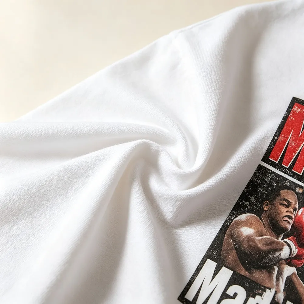 Vintage Boxing Legend Collage Graphic T‑Shirt, Unisex Crew Neck Short Sleeve Tee, Retro GOAT Sports Aesthetic Streetwear Tops for Men Women