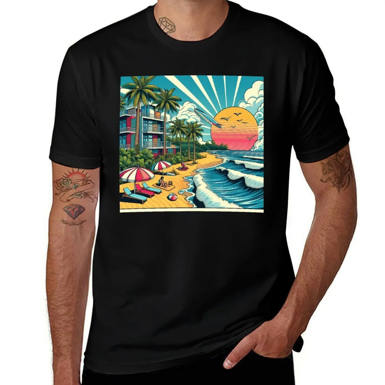 BEACH2 T-Shirt Lightweight Sport Basic T-Shirt