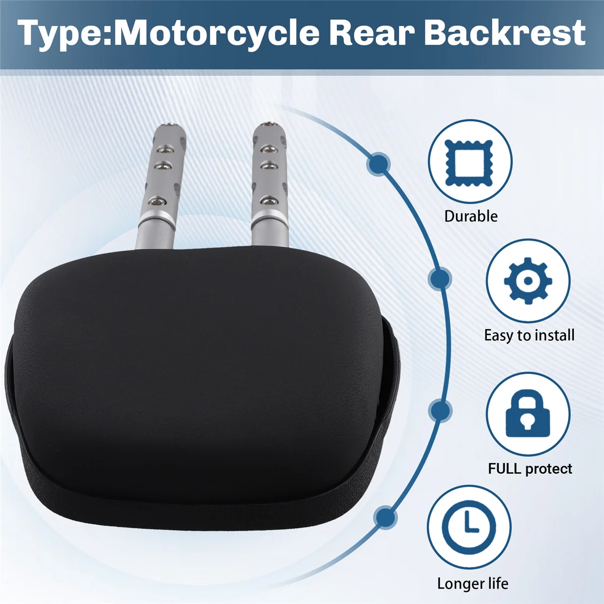 

Best-Selling Motorcycle Rear Backrest Support Bracket for Silver & Black