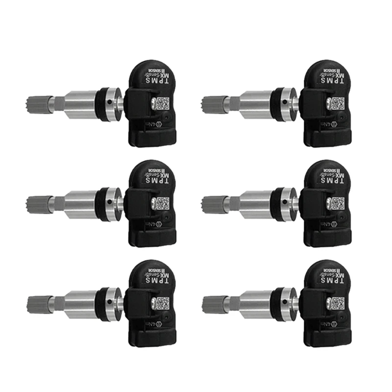 6Pcs Programmable TPMS Sensor 315 433Mhz Universal 2 In 1 Tire Pressure Sensor System Unlimited Edit Compatible-AUTEL MX