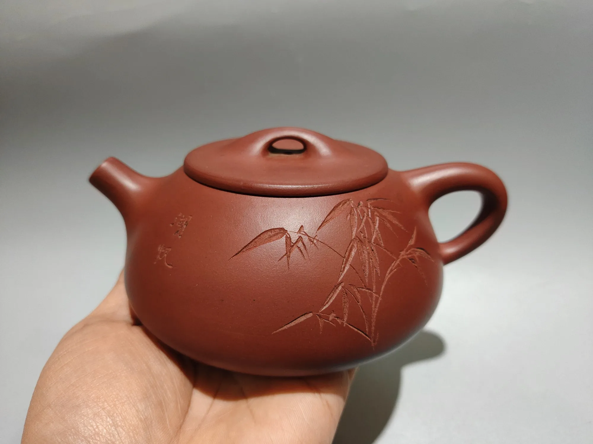 Folk Collection Yixing Purple Clay Teapot Bamboo leaf pattern Bamboo Rhythm Shipiao Kettle kettle Teapot Tea Maker Amass wealth