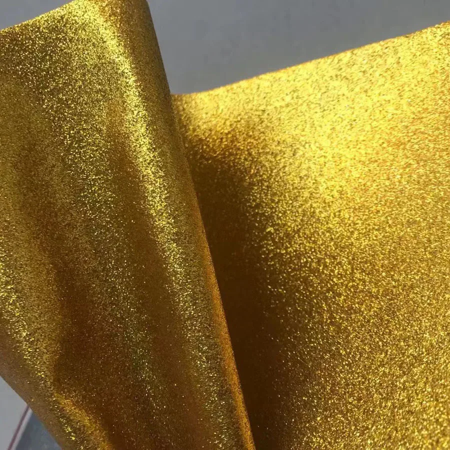 Fine Glitter Fabric Roll Shimmer Sparkle Faux Leather Handmade Craft Material Bag Shoes Decor DIY Sewing Making Sheets view 2