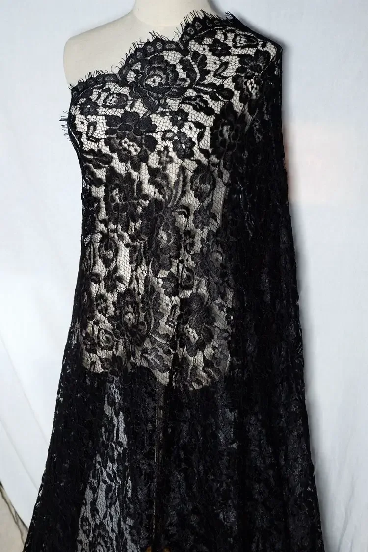 3 м/партия, кружевная ткань с французскими ресничками