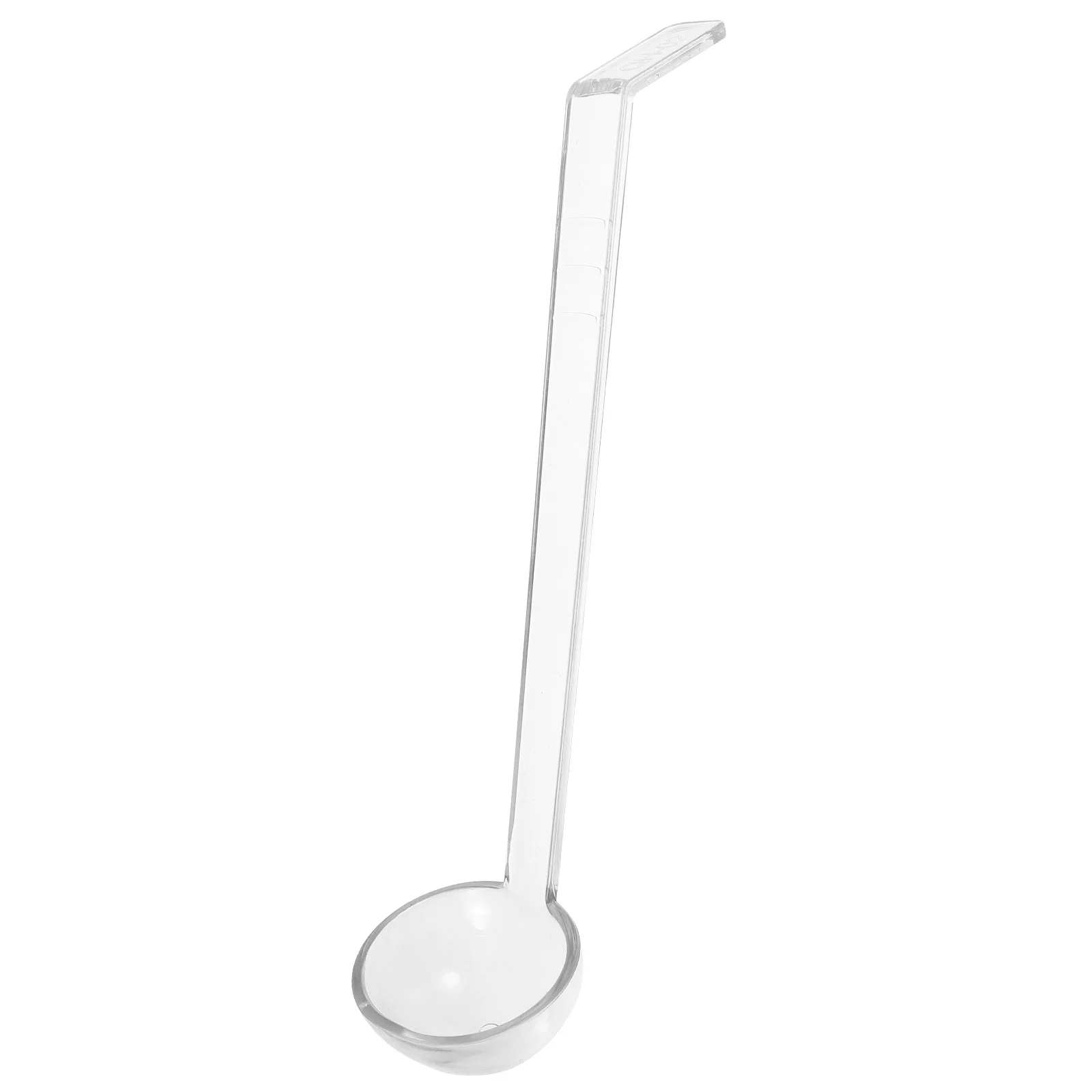 

Long Handle Ladle Clear PC Spoon for Soup Ramen Gravy Sauce Porridge Catering Kitchen Buffet Serving Spoon Bent Design