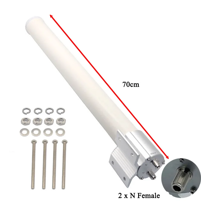 2x2 MIMO WIFI Antenna Omni 12dbi dual polarization 2xN type Long Range for UBNT router repeater signal booster