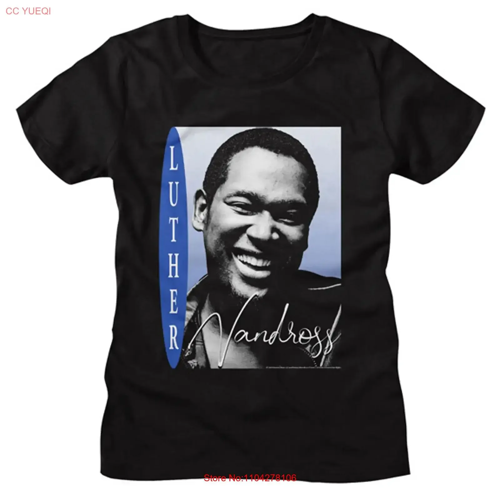 Luther Vandross Big Smile Bust Photo Women's T Shirt R B Soul Tour Music Merch vintage Washed Slightly Stylish streetwear
