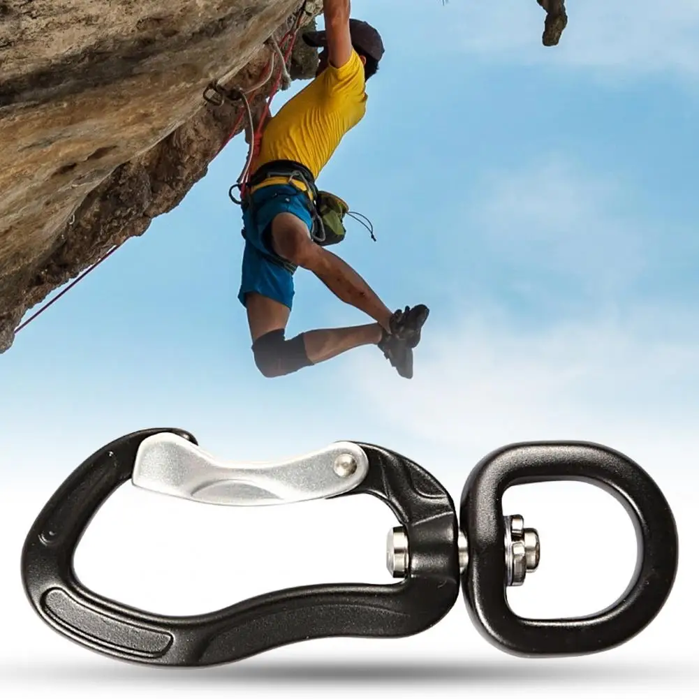 Convenient Safety Carabiner Rotatable Auto Locking Compact High Durability Hammock Climbing Carabiner