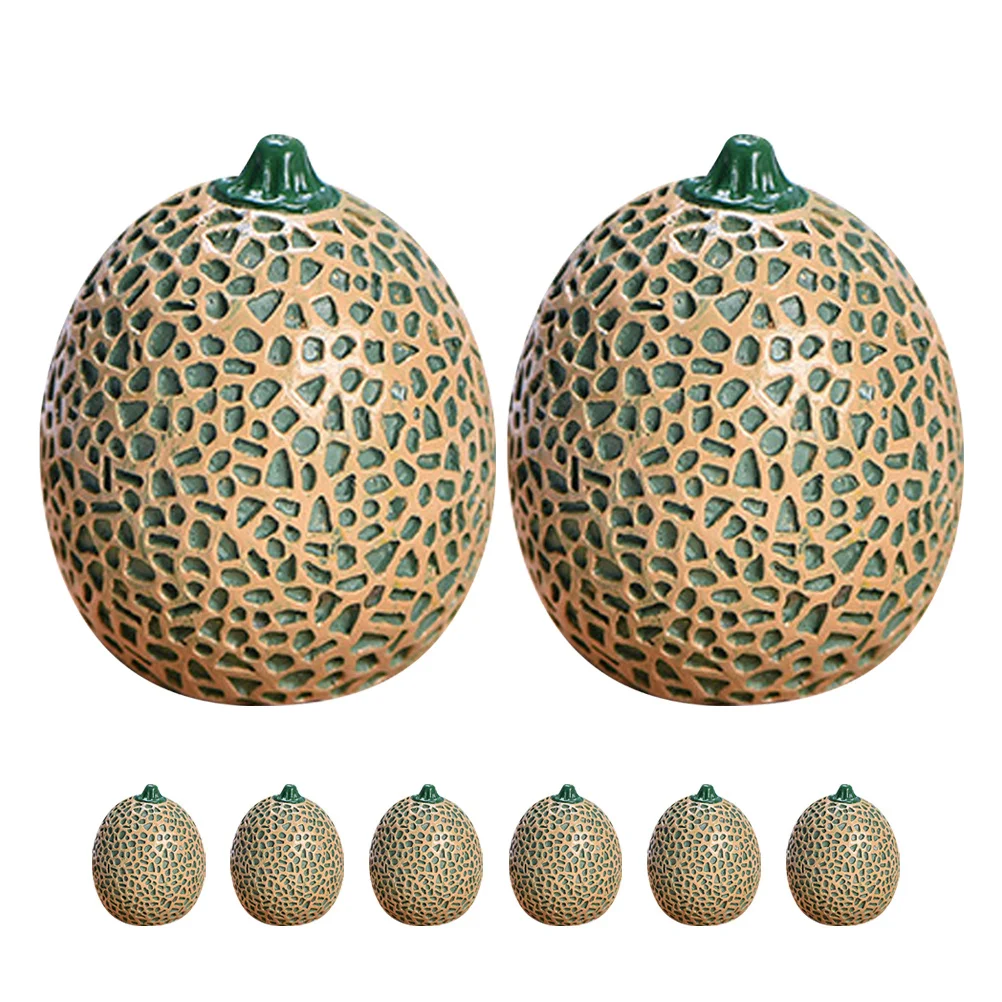 

8pcs Mini Simulation Melon Models Artificial Fruit Decor For Table Centerpiece Photography Props Home Decoration