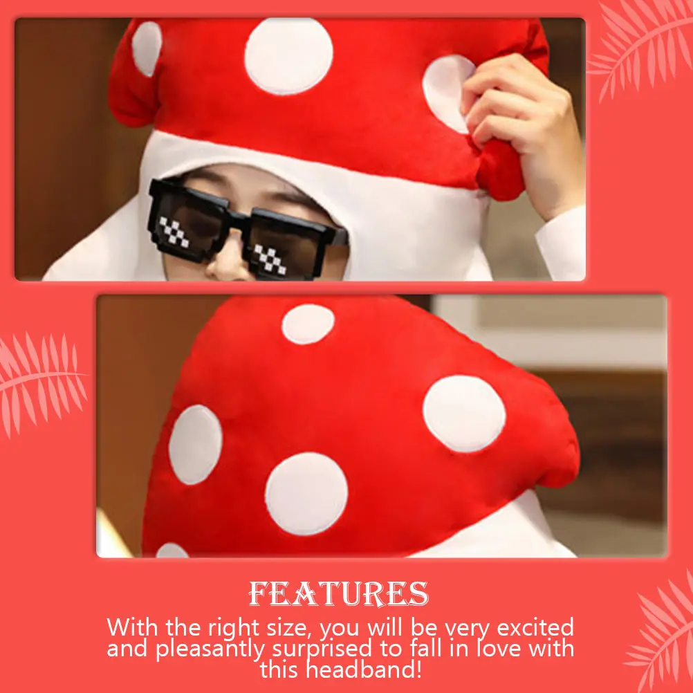 

Mushroom Hat Cute Lightweight Headband for Women Unique Design Party Costume Accessory Photography Prop Fun Favors Cap