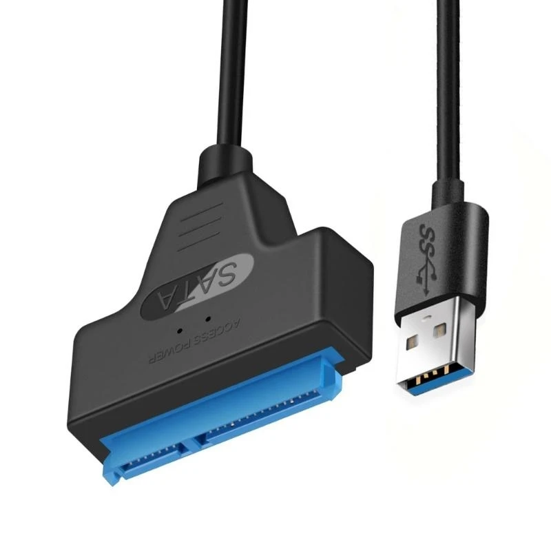 USB Adapter Cable 6Gbps Fast Data Transmission For 2.5Inch Hard Drives, Disk Compatibles UASP (Black)