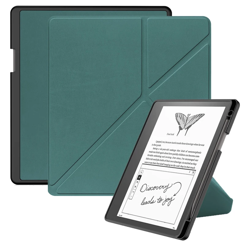 Coque arrière en silicone souple pour Kindle Scribe 2022, support multi-pliage, étui avec porte-crayon, 10.2\