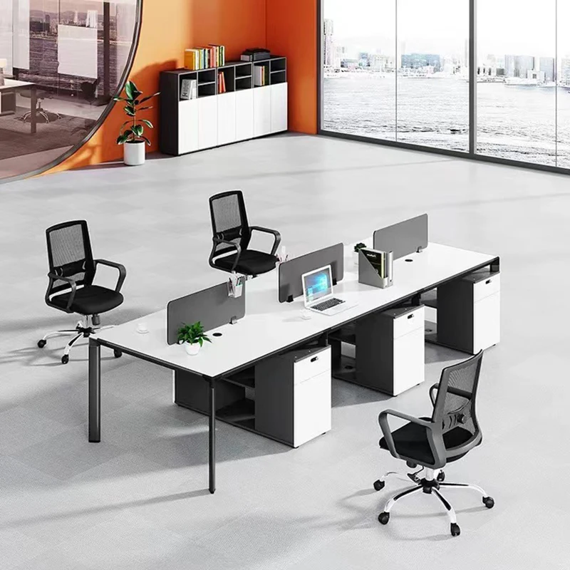 Office Staff Desk 2023 Modern Simple Four-person Work Station Commercial Furniture