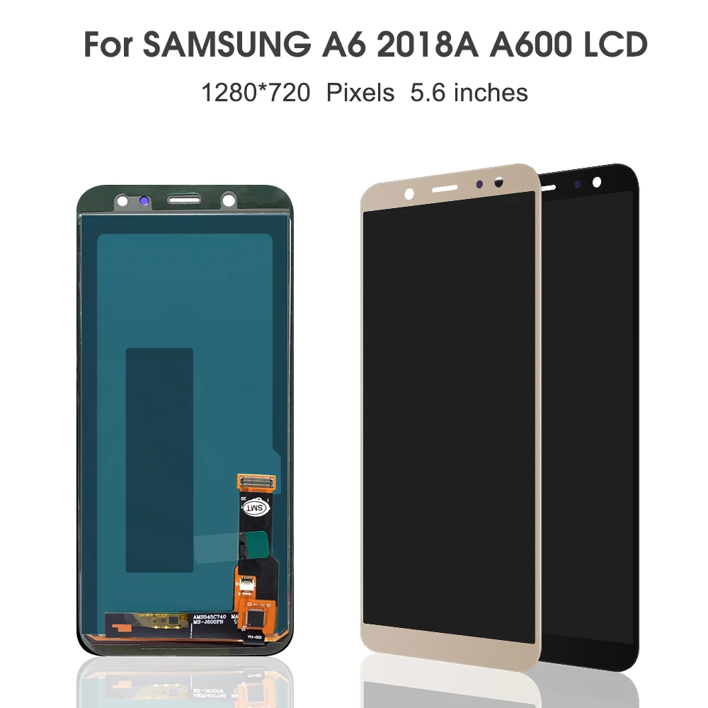 Pantalla LCD A600 de 5,6 pulgadas para Samsung Galaxy A6 2018, montaje de digitalizador táctil A600FN SM-A600FN/DS, reemplazo de Pantalla de teléfono