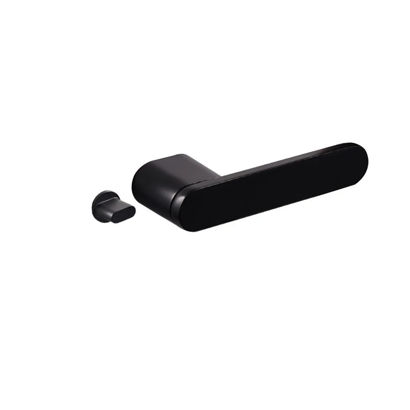 

Черный дверной замок Итальянский минималистичный деревянный дверной замок без ключа