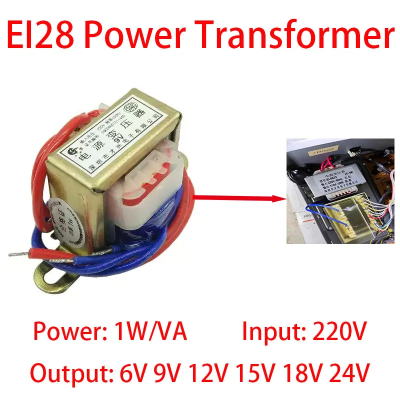 1W  Power Transformer Input AC 220V Output AC 6V 9V 12V 15V 18V 24V Single/Dual Suitable for Small-Sized Electrical Equipment