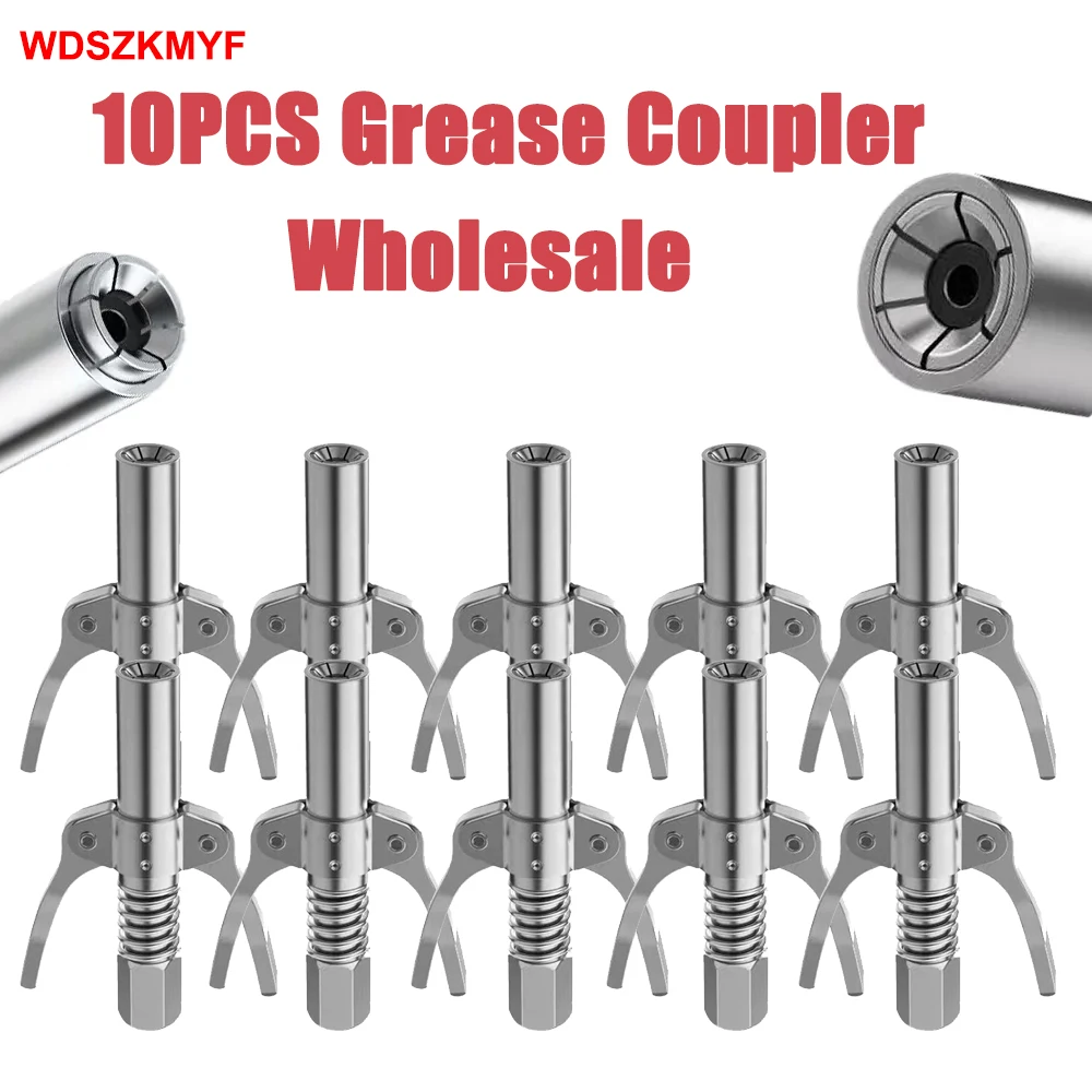 

10PCS Grease Coupler Wholesale 10000PSI Heavy-Duty Quick Release Oil Grease Gun Coupler Oil Pump 2 Press Grease Gun Repair Tool