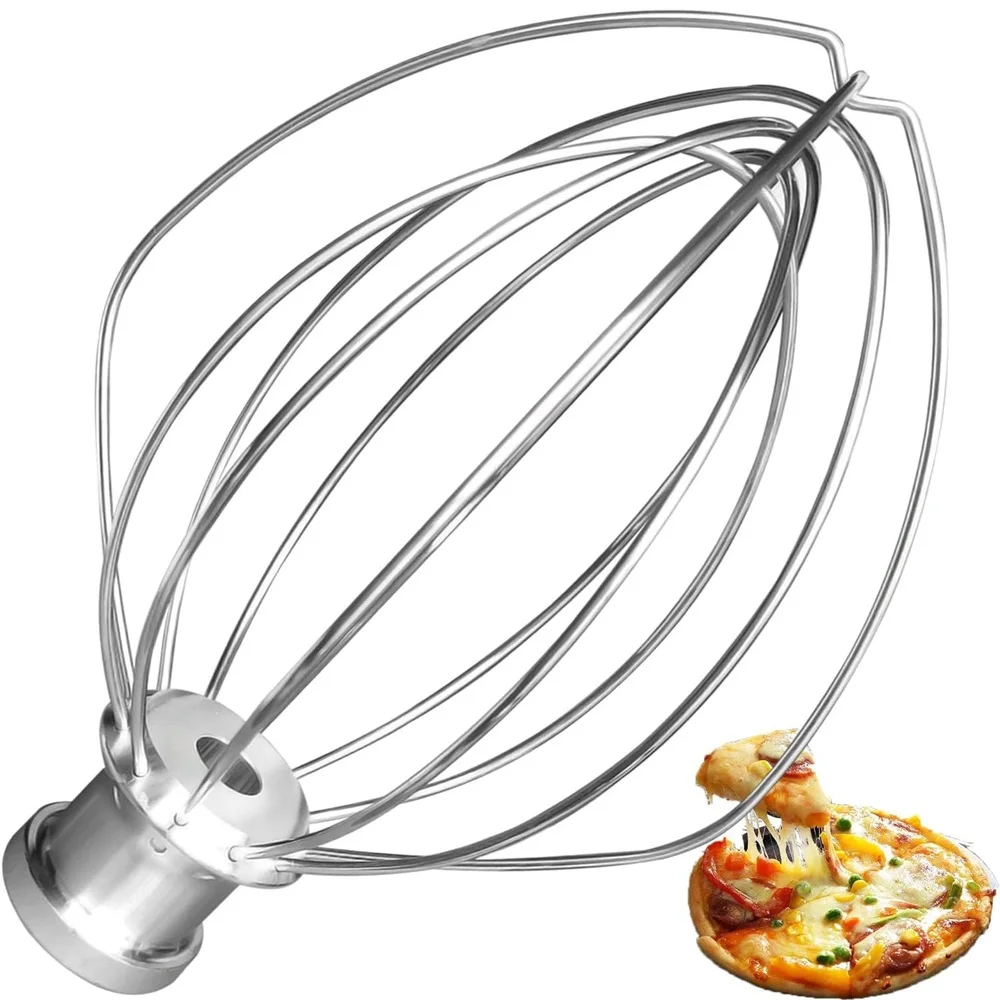 Látigo de alambre de acero inoxidable de repuesto K5AWW para accesorio mezclador Kitchenaid de 6 cables con elevación de tazón de 5 cuartos, acero inoxidable de cuerpo entero